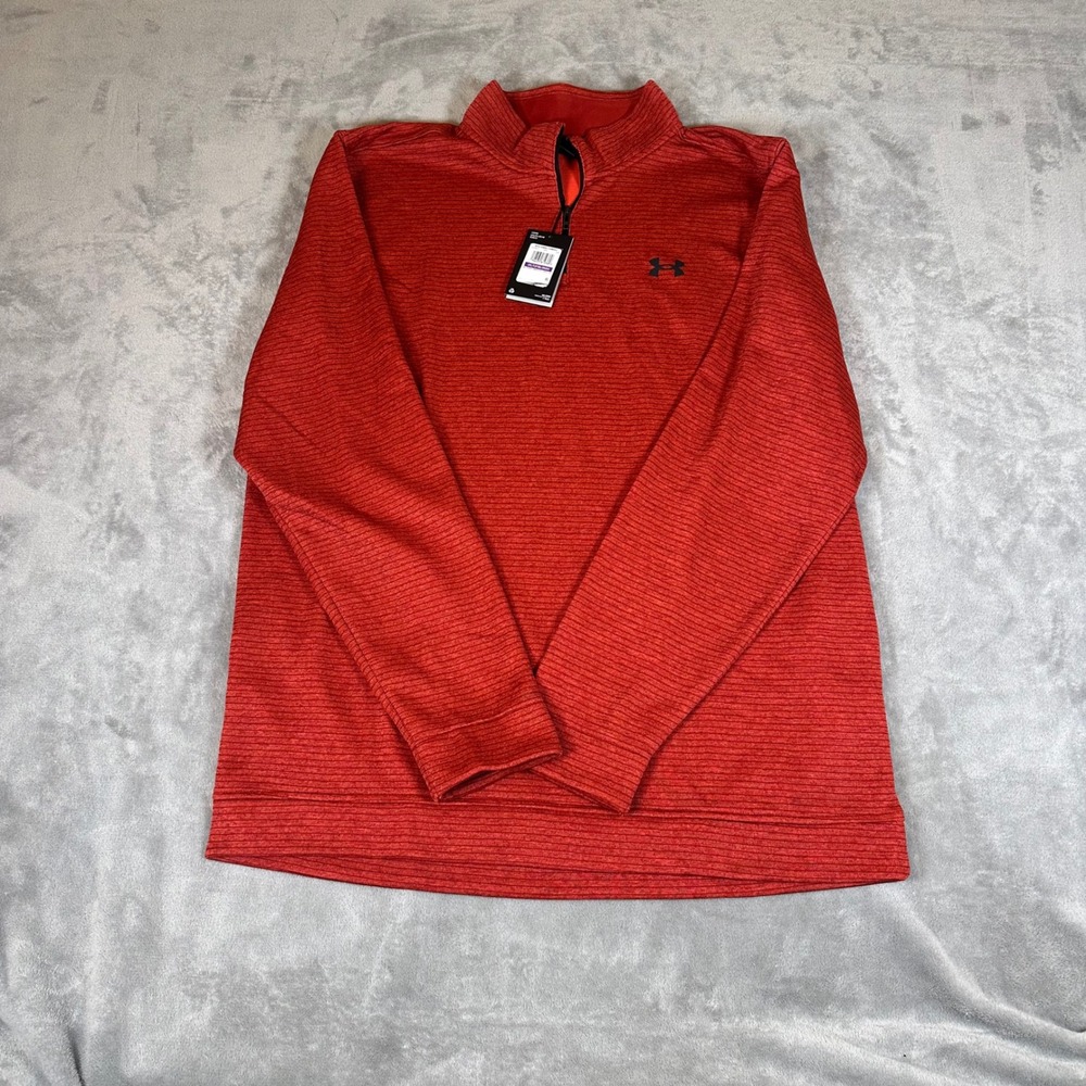 Under Armour Golf Storm SweaterFleece 1/4 Zip Pullover Red XXL Tall 1373574 New